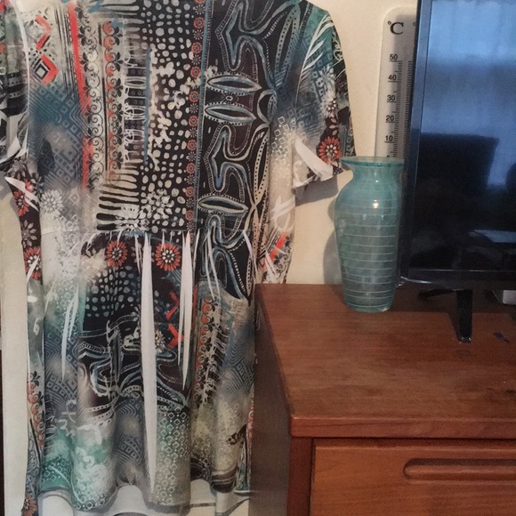 TATTOO ME WOMAN TUNIC 2X SCOOPNECK MULTI-COLOR HOT - Picture 3 of 6